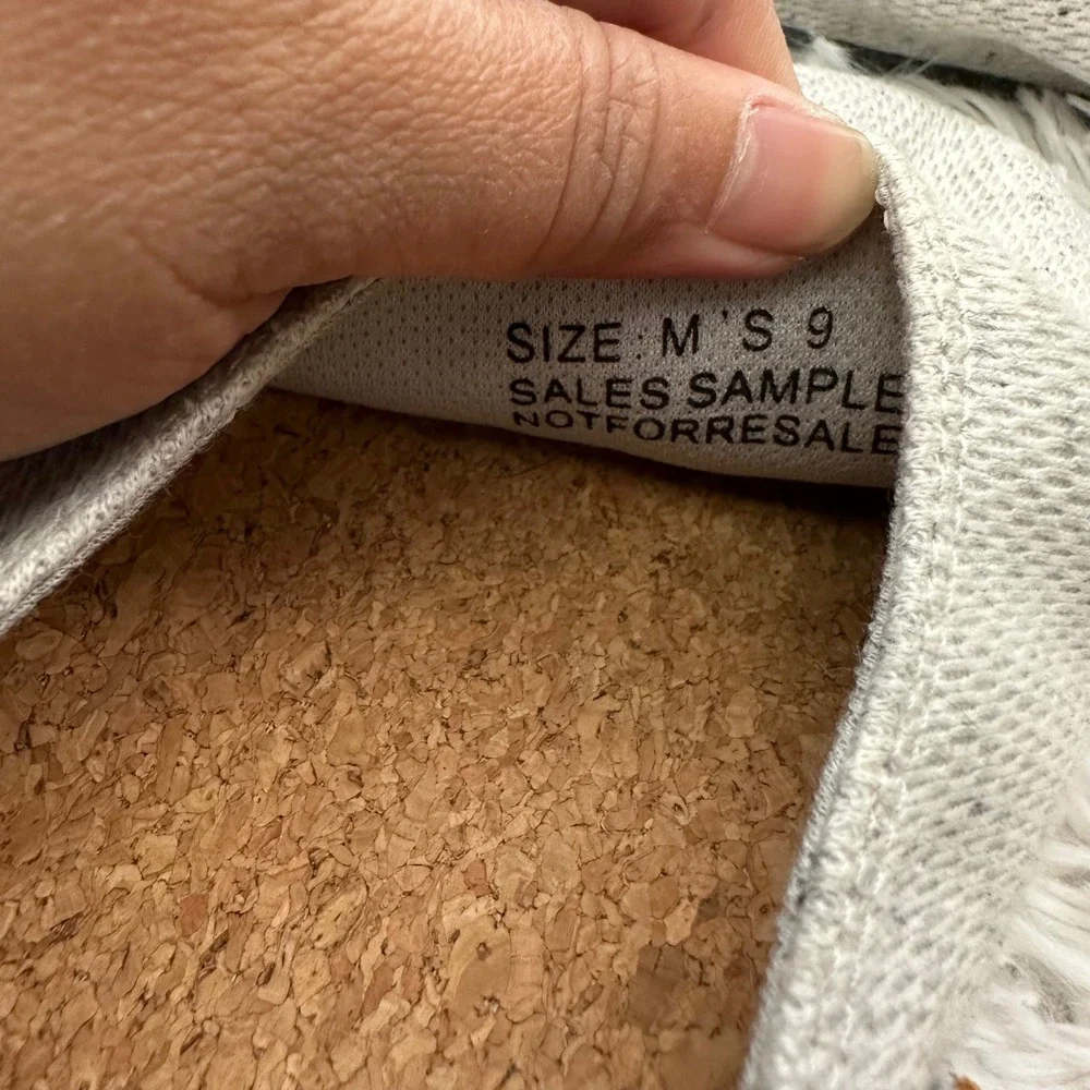Reef Cushion Sage Slingback Clogs Soft Twill Light Gray Mens Sz 9 - New Flawed